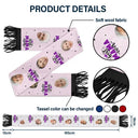 Custom Photo Best Ever - Personalized Wool Scarf With Tassel