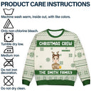 Christmas Crew Flat Art Family - Personalized Unisex Ugly Sweater