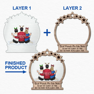 Good Friends Are Like Stars - Personalized 2-Layered Mix Ornament