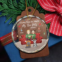 Couple, Pet Lovers, Pet Couple - Christmas Pet Lovers Couple I Love You - Personalized Circle Glass Ornament