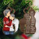 Gift For Couples, Gift For Husband, Gift For Wife - Christmas Memorial I Miss You - Personalized Wooden Ornament Print 2 Sides