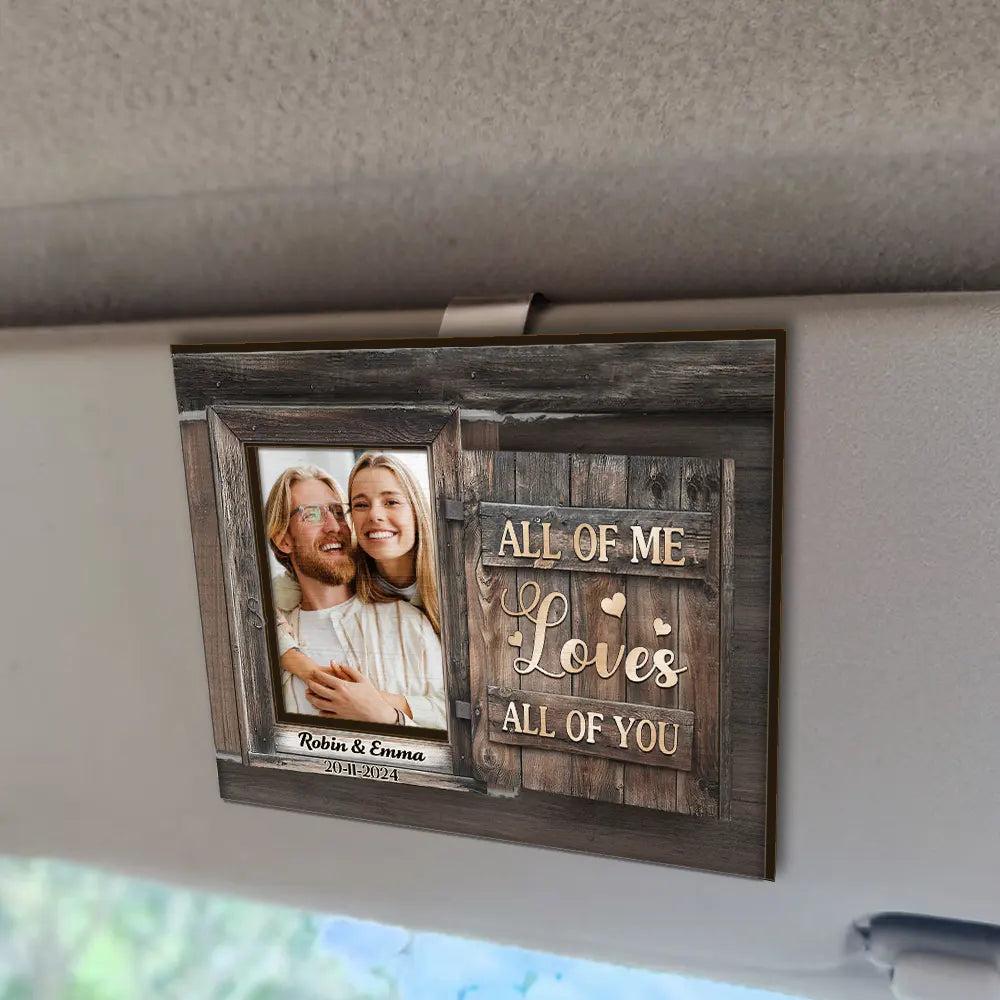 Gift For Couples, Gift For Husband, Gift For Wife, Gift For Boyfriend, Gift For Girlfriend - Custom Photo God Knew My Heart Needed You - Personalized Custom Shaped Car Visor Clip
