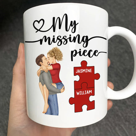 Couple Kissing My Missing Piece - Personalized Mug