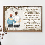 Gift For Couples,Old Couples,Gift For Husband,Gift For Wife,Gift For Boyfriend,Gift For Girlfriend,Happy - Old Couple I Had You & You Had Me - Personalized Poster