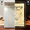 Gift For Couples,Gift For Husband,Gift For Wife,Gift For Boyfriend,Gift For Girlfriend,Happy - Couple Holding Hands From Our First Kiss - Personalized LED Mirror Frame Lamp