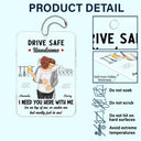 Gift For Couples, Gift For Husband, Gift For Wife, Gift For Boyfriend, Gift For Girlfriend - Couple Hugging Drive Safe Handsome - Personalized Acrylic Car Hanger