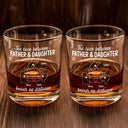 Gift For Father, Dad,  Daughters - The Love Between Father And Daughter - Personalized Whiskey Glass
