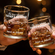 Gift For Father, Dad,  Daughters - The Love Between Father And Daughter - Personalized Whiskey Glass
