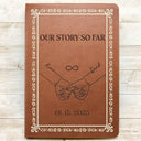 Gift For Couples,Gift For Husband,Gift For Wife,Gift For Boyfriend,Gift For Girlfriend,Wedding,Happy - Couple Handsketch My Promises To - Personalized Leather Journal
