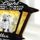 Dog Lovers,Dog Mom,Dog Dad,Pet Lovers,Pet Mom,Pet Dad,Memorial,Sad - Chinoiserie Toile Dog Your Light Will Always Shine - Personalized Plug-in Night Light