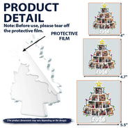 Custom Photo Family Christmas Tree Version 2 - Personalized Custom Shaped Acrylic Ornament