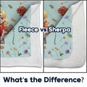 Reading,Gift For Yourself,Gift For Women,Happy - This Is My Reading Blanket Colorful Birth Month Flower - Personalized Fleece Blanket, Sherpa Blanket