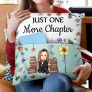 Reading,Gift For Yourself,Gift For Women,Happy - This Is My Reading Pillow Cartoon Version Birth Month Flower - Personalized Pocket Pillow