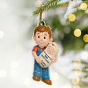 Gift For Sisters,Gift For Kids,Gift For Brothers,Happy,Christmas,Top Market - Promoted To Big Sister Big Brother - Personalized Custom Shaped Acrylic Ornament