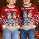 My Grandkids Snowman 3D Effect - Personalized Unisex Ugly Sweater