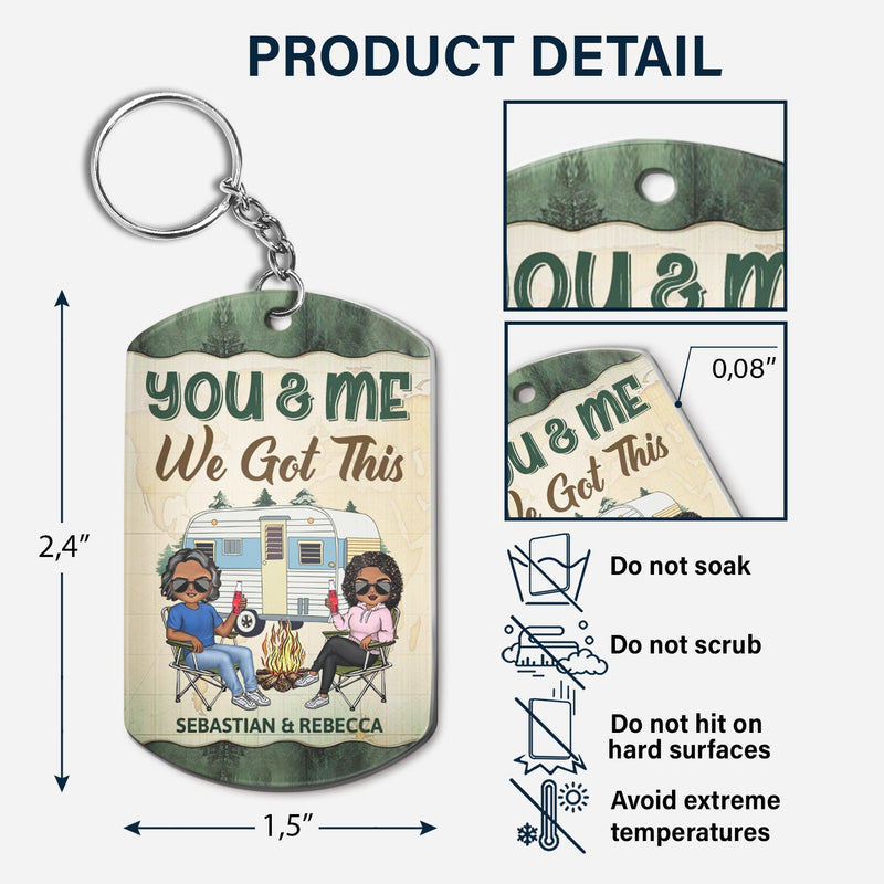 I Wish I Could Turn Back The Clock - Anniversary, Loving Gifts For Couples, Husband, Wife, Camping Lovers - Personalized Aluminum Keychain