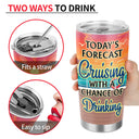 Cruising Through Life One Port At A Time Beach Cruise - Traveling, Vacation, Anniversary, Birthday Gift For Besties - Personalized Tumbler