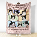Custom Photo When Tomorrow Starts Without Me - Memorial Gift For Dog Lover, Cat Mom, Pet Loss - Personalized Fleece Blanket