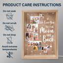 Custom Photo Love You To The Moon And Back - Birthday, Loving Gift For Mom, Dad, Grandma, Family - Personalized Picture Frame Light Box