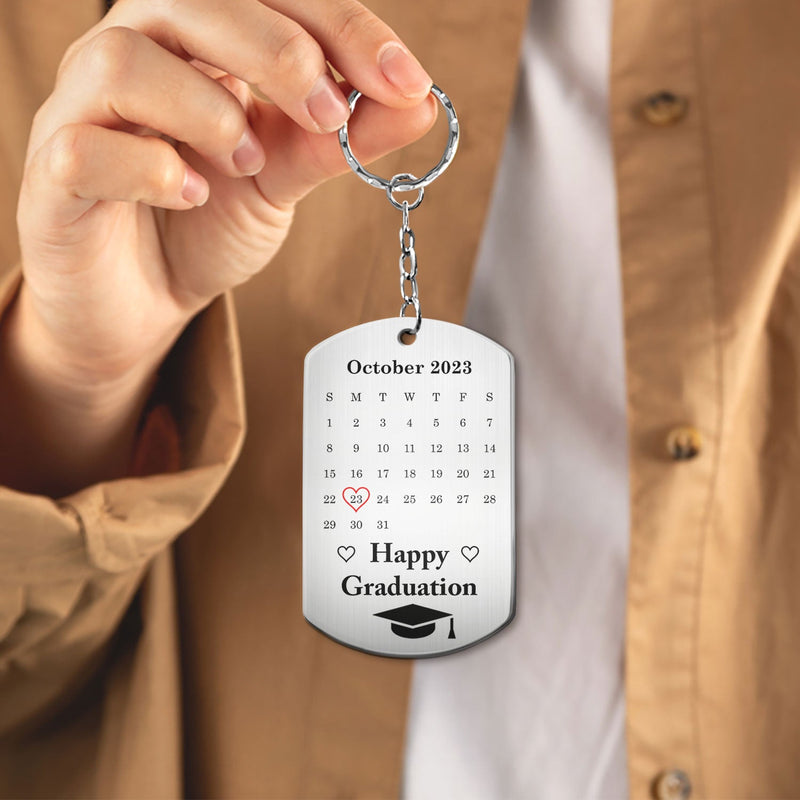 Custom Photo Happy Graduation - Graduation Gift For Friends, Family - Personalized Aluminum Keychain