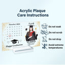 Custom Photo Happy Graduation - Graduation Gift For Friends, Family - Personalized Horizontal Rectangle Acrylic Plaque