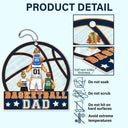 Basketball Dad - Birthday, Loving Gift For Sport Fan, Dad, Father - Personalized Acrylic Car Hanger