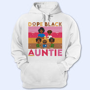 Dope Black Auntie Hot Pink Retro - Personalized T Shirt