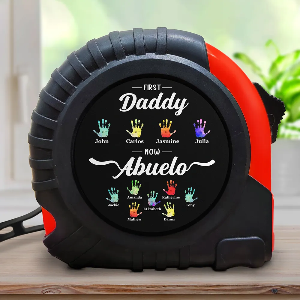 First Dad Now Grandpa - Personalized Tape Measure