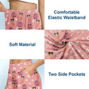 Christmas,Custom Photo,Gift For Mother,Gift For Grandma,Happy - Custom Photo Best Mom Grandma Ever Flower Pattern - Personalized Pajama Shorts