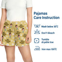Christmas,Custom Photo,Gift For Mother,Gift For Grandma,Happy - Custom Photo Best Mom Grandma Ever Flower Pattern - Personalized Pajama Shorts