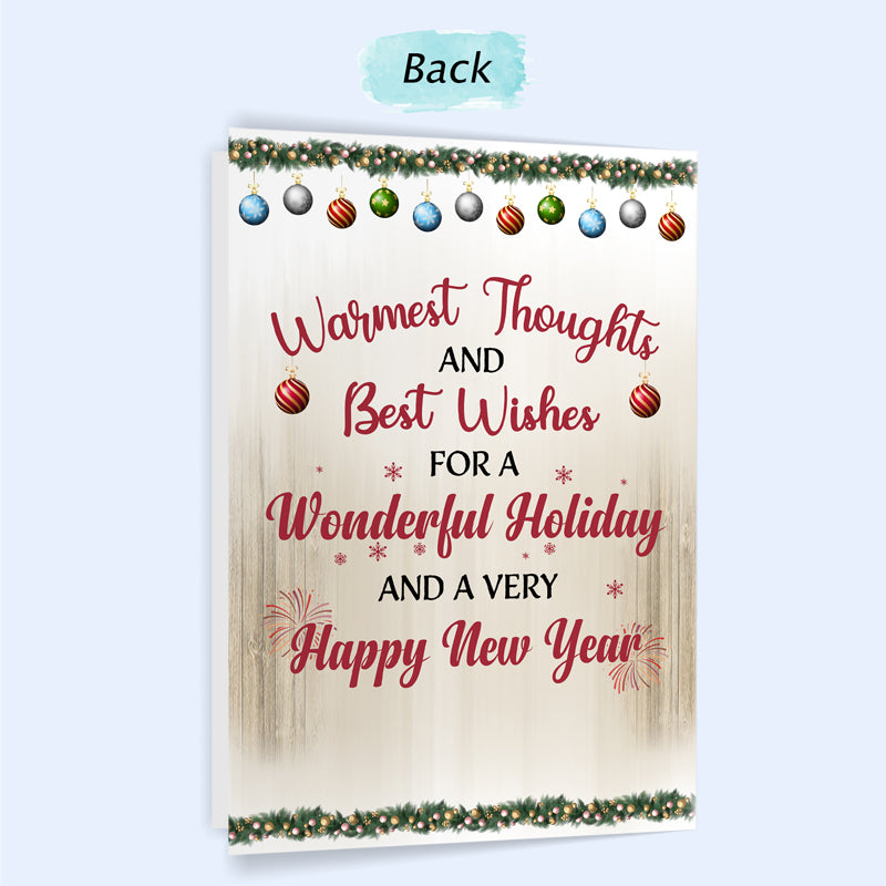 Best Friends Side By Side Or Miles Apart - Christmas Gift For BFF, Sisters - Personalized Custom Folded Greeting Card