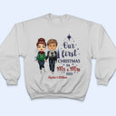 Couple Our First Christmas Together - Christmas Gift For Couple - Personalized Custom Hoodie
