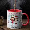 Work Made Us Colleagues - Christmas Gift For Co-worker - Personalized Custom Accent Mug