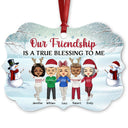 Best Friends Our Friendship is A True Blessing To Me - Christmas Gift For BFF - Personalized Custom Aluminum Ornament