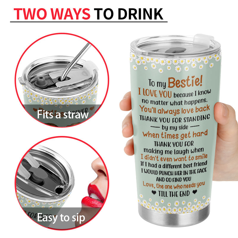 Best Friends Besties Forever - Gift For BFF And Colleagues - Personalized Custom Tumbler