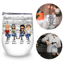 Here's To Another Year Of Bonding Over Alcohol White Best Friends - Bestie BFF Gift - Personalized Custom Wine Tumbler