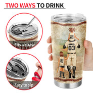 Softball Dad Behind Every Softball Player - Father Gift - Personalized Custom Tumbler