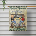 Making Memories One Campsite At A Time Dogs Camping Husband Wife - Couple Gift - Personalized Custom Flag