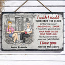 The Day I Met You - Anniversary, Birthday, Home Decor Gift For Spouse, Lover, Husband, Wife, Boyfriend, Girlfriend, Couple - Personalized Custom Wood Rectangle Sign