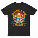 Husband And Wife Cruising Partners For Life Beach Traveling Couples - Anniversary, Birthday Gift For Spouse, Boyfriend, Girlfriend - Personalized Custom T Shirt