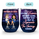 Partners In Crime Just Remember If We Get Caught Party - Anniversary, Birthday Gift For Besties, Best Friends, BFF - Personalized Custom Wine Tumbler
