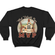 MVP Most Valuable Papa - Gift For Dad, Father, Baseball, Softball Fans - Personalized Custom T Shirt
