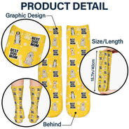 Best Dog Mom & Dad - Gift For Dog Lovers - Personalized Socks
