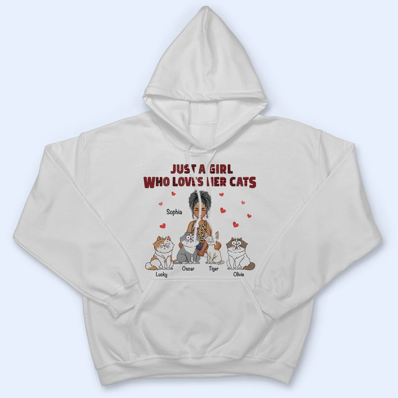 Just A Girl Who Love Cats - Gift For Cat Lovers - Personalized Sweatshirt