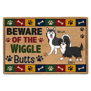 Beware Of The Wiggle Butt - Gift For Dog Lovers - Personalized Doormat