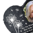 Custom Photo May The Winds Of Heaven Blow Softly - Memorial Gift For Family, Friends, Siblings, Dog Lovers, Cat Lovers - Personalized Heart Memorial Garden Stone