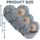 Custom Photo A Hug From Heaven - Memorial Gift For Family, Friends - Personalized Heart Shaped Pillow