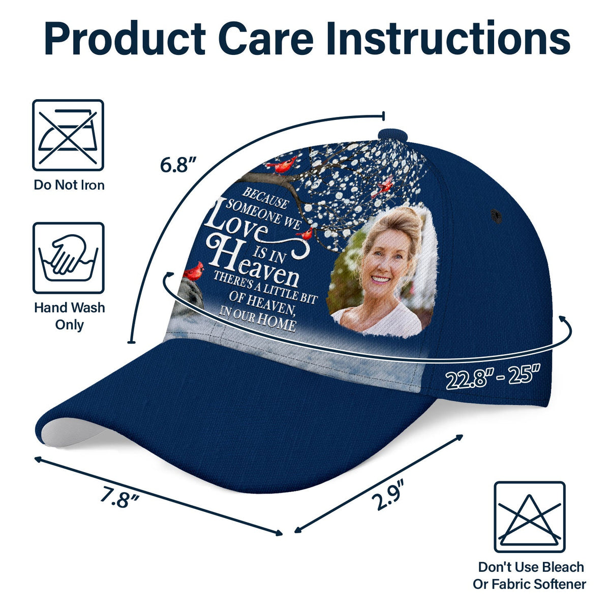 Custom Photo I'll Carry You - Memorial Gift For Mom, Dad, Family, Siblings, Friends - Personalized Classic Cap