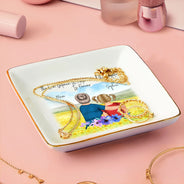 Mother Daughter Forever Linked Together - Birthday, Loving Gift For Mom, Nana - Personalized Ring Dish