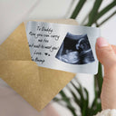 Custom Photo To Daddy Now You Can Carry Me Too - Gift For Dad, Father, New Parents - Personalized Aluminum Wallet Card